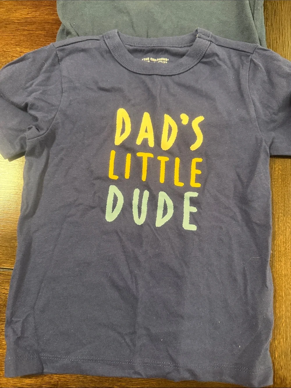 Old Navy Navy Blue 'Dad's Little Dude' & Dark Blue 'Birthday Boy' Kids Tees